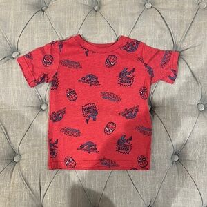 Jumping Beans Red Short Sleeve Tee with Playful Prints